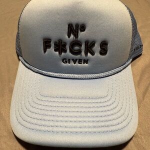 Light Blue and Black Embroidered Cap